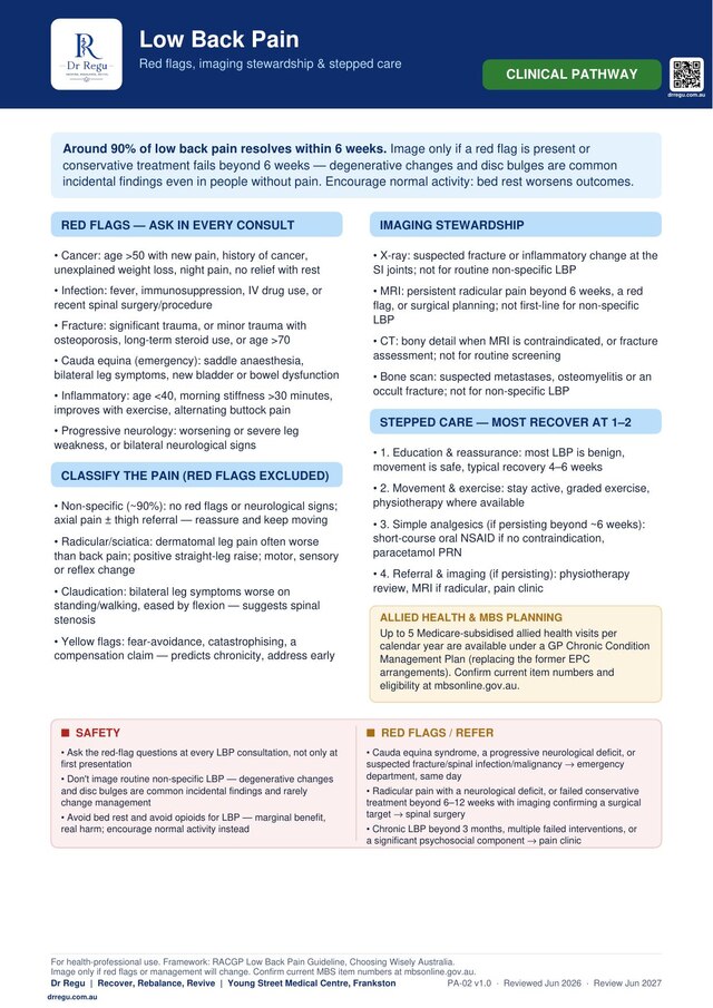 Low Back Pain Pathway