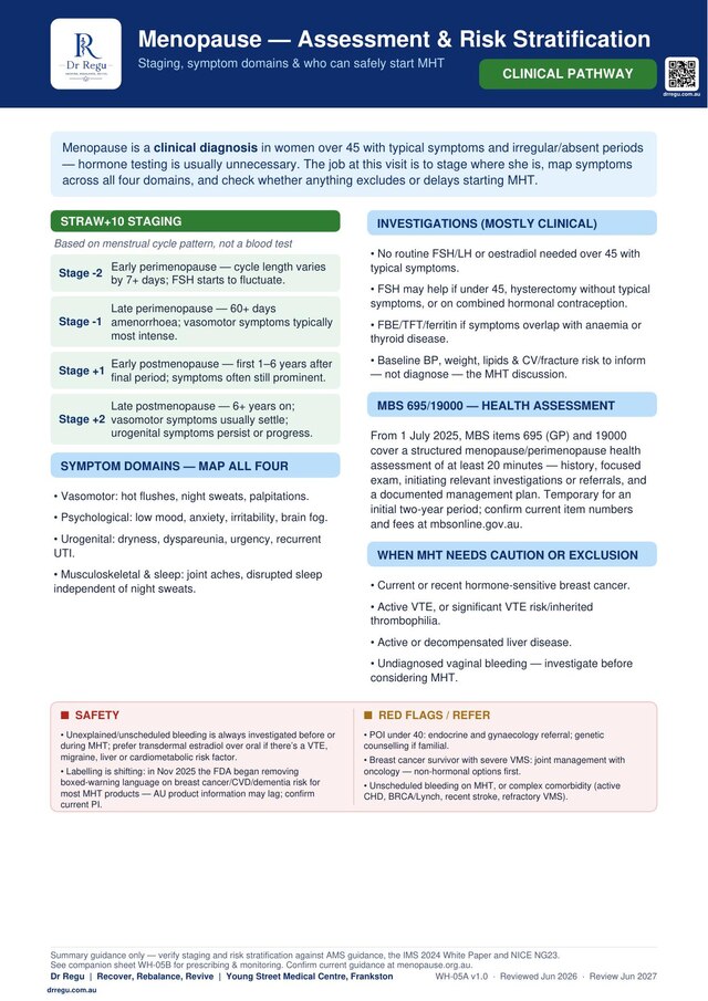 Menopause Assessment and Risk Stratification
